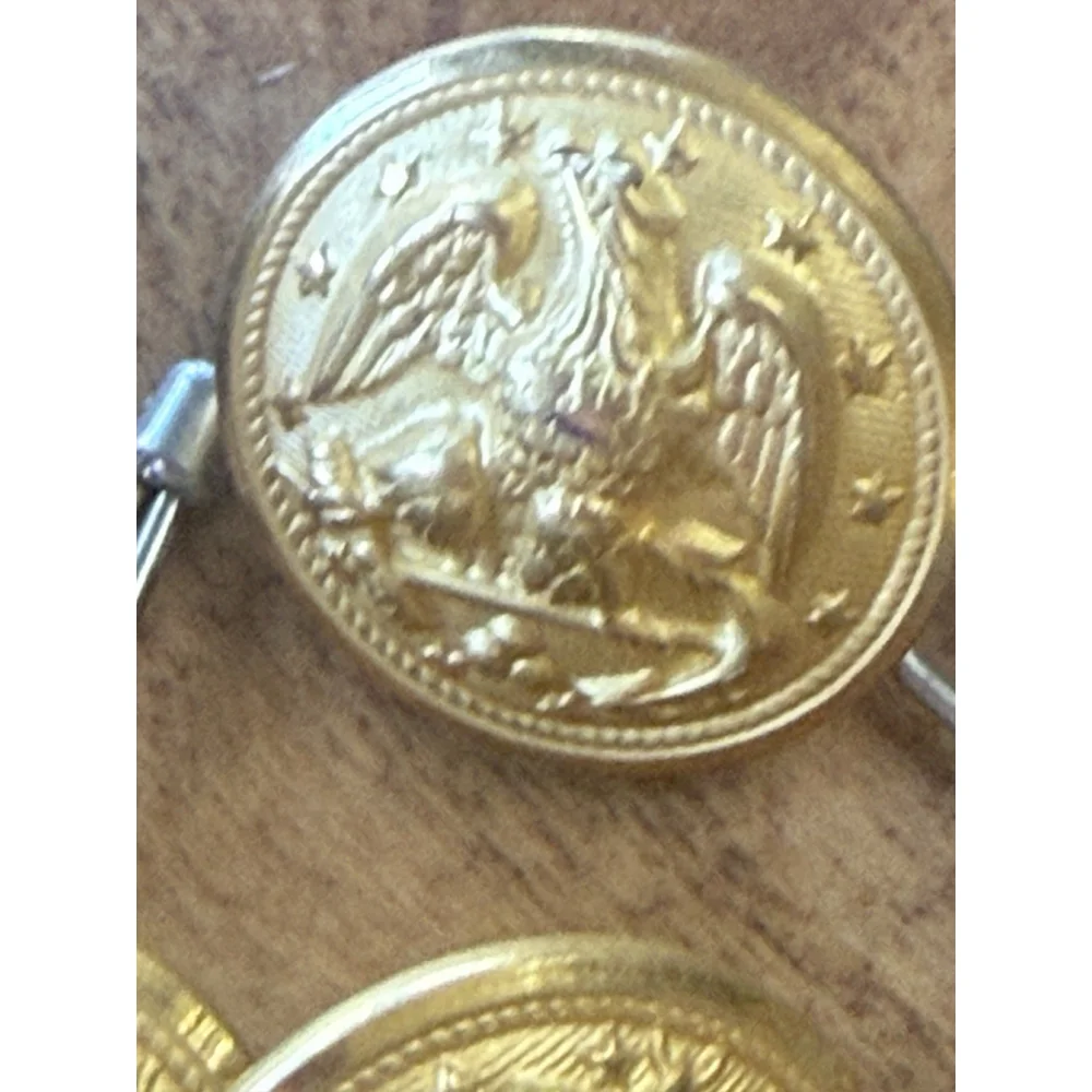 Eagle With Anchor Navy Brass Button 7 buttons